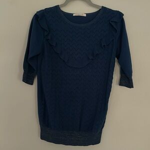 Boutique shirt made and from  Paris. Blue size small.